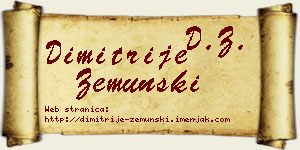 Dimitrije Zemunski vizit kartica